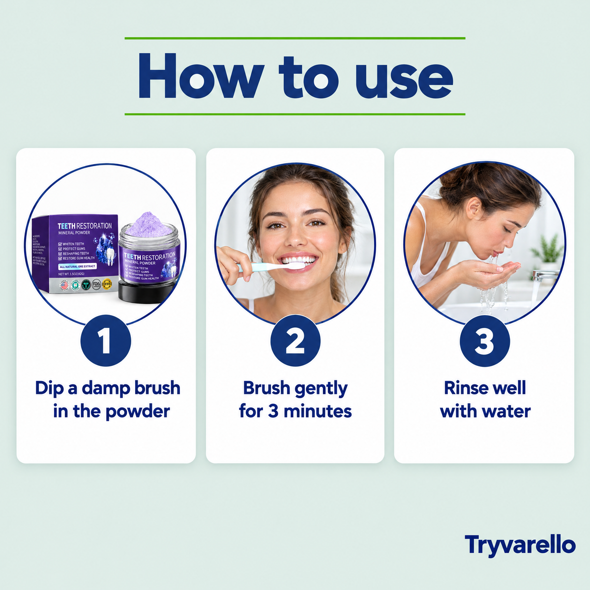 Purple teeth whitening powder