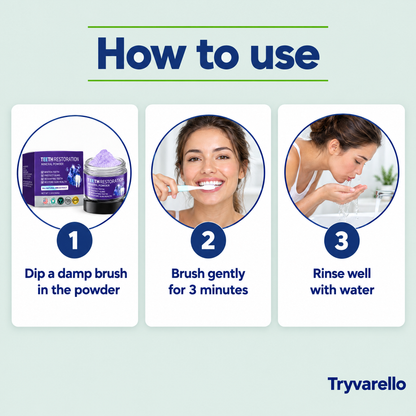 Purple teeth whitening powder