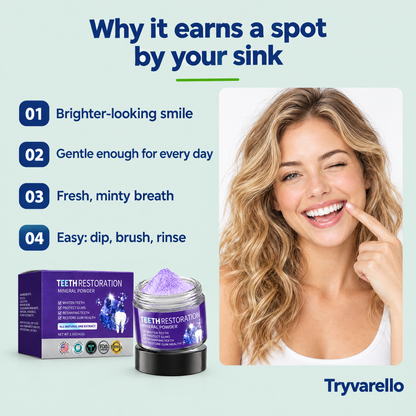 Purple teeth whitening powder