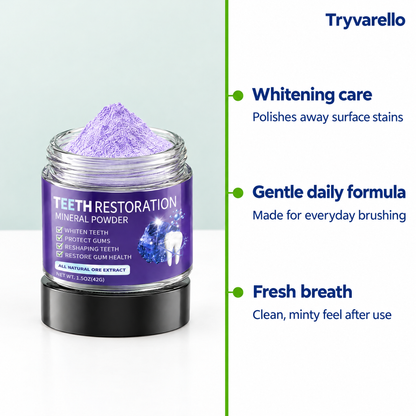 Purple teeth whitening powder