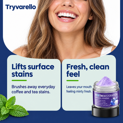 Purple teeth whitening powder